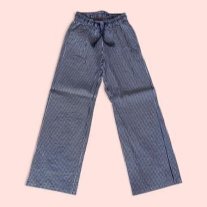 Navy and white striped edikted pants